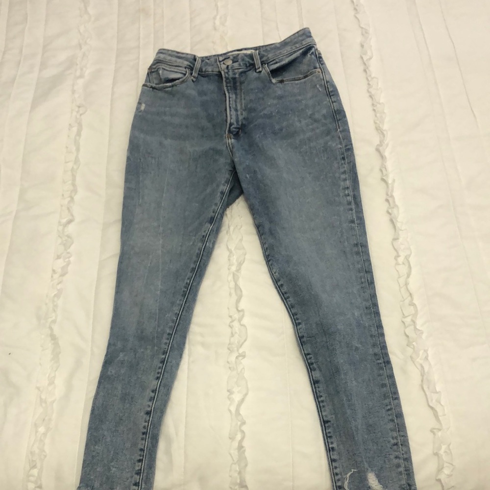 Abercrombie curve love distressed jeans